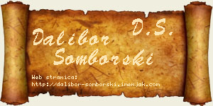 Dalibor Somborski vizit kartica